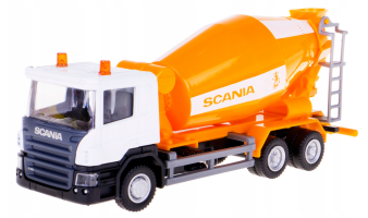 Lorry/Truck Scania Concrete Mixer Model Diecast Toy Orange RMZ City 1:64