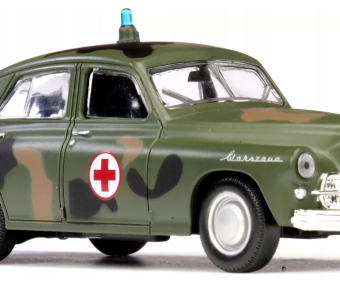 Warszawa M-20 Ambulance Military Polish Vintage Car Model Diecast 1:43 Daffi