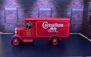 Morris Light Truck - Carnation Milk American Classic Car Delivery Van Model Diecast