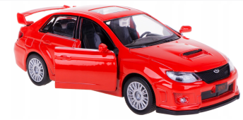 Subaru WRX STI Japanese Car Model Diecast Toy RMZ City Red 1:32 Open Doors