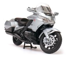 Honda Gold Wing Japanese Touring Motorcycle Model Silver Toy Diecast 1:18