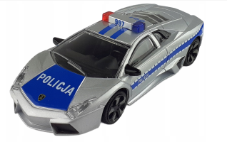 Lamborghini Reventon Italian/Polish Police Car Model Metal Diecast Toy 1:43