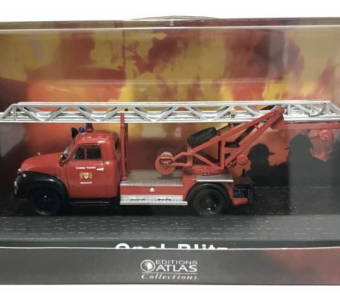 Opel Blitz 1960 Germany Fire Brigade Car Truck Model Red Toy Diecast Atlas 1:72