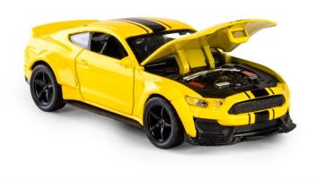 Chevrolet American Car Model Yellow Diecast Pull-Back Function Pop The Hood