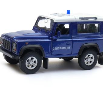 Land Rover Defender Gendarmerie French Police Car Model Diecast Blue 1:34 Welly