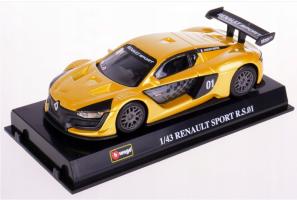 Renault Sport RS01 Race Rally Car Model Yellow Diecast Toy 1:43 Scale Bburago