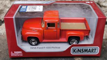 1956 Ford F-100 Pickup American Car Model Diecast Toy Open Doors 1:34 Kinsmart