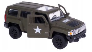 Hummer H3 American Military Car Model Metal Diecast Toy Brown in box 1:34