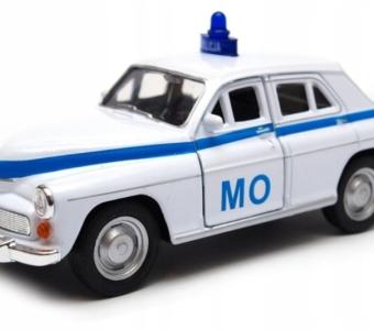 Warszawa 224 Citizens' Militia Polish Car Model Diecast White 1:34