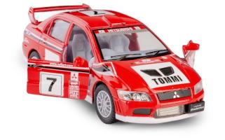 Mitsubishi Lancer Evolution WRC Car Model Diecast Red Open Door 1:36 Kinsmart