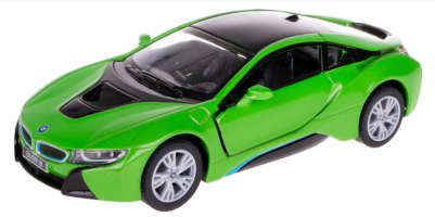 BMW i8 Germany Sports Car Model Diecast Green Open Doors 1:36 Kinsmart