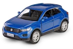 Volkswagen T-Roc Germany Luxury Car Model Blue Diecast Toy RMZ 1:34-1:39 Scale