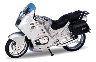 BMW R 1100 RT German Bike Motorcycle Model Silver Toy Diecast 1:18 Welly