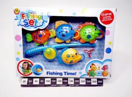 Game Fishing Set Fishing Rod + 4 fish Moving Parts Gift Child