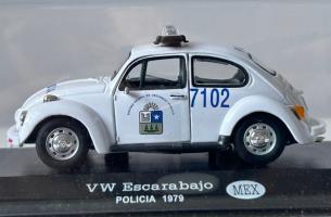 VW Escarabajo Policia Mexico Car Model Diecast 1:43 Scale Altaya