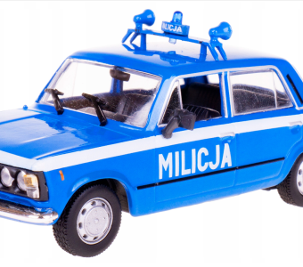 Fiat 125p "Milicja" Police Polish Vintage Car Model Diecast Blue 1:43 Daffi