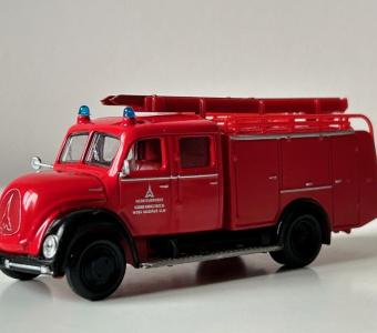 1961 Magirus-Deutz Mercur Germany Fire Brigade Car Truck Model Toy Diecast 1:64