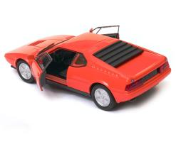 BMW M1 Germany Vintage Sports Car Model Metal Diecast Orange 1:34