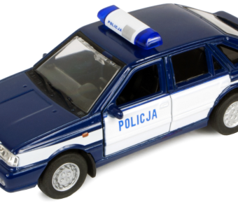 Polonez Caro Plus Police Polish Vintage Car Model Metal Diecast Blue Toy 1:34 Welly