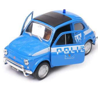 Fiat Nuova 500 Legendary Italian Police Car Model Diecast Toy 1:34 Welly