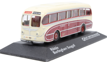 Ribble Burlingham Seagull British Vintage Bus Model Diecast Toy 1:76 Atlas