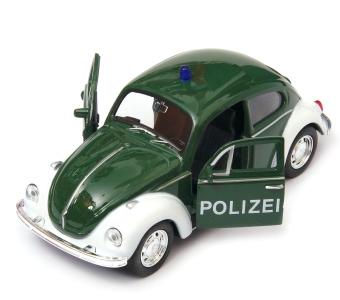 Volkswagen Beetle Police Polizei Germany Vintage Car Model Diecast Toy 1:34:139