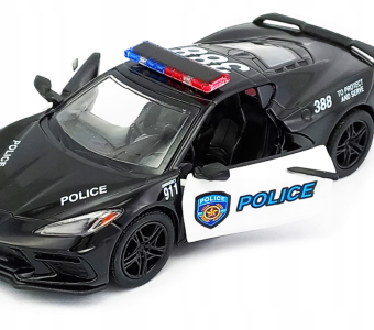 2021 Camaro Police USA Car Model Diecast Toy Open Doors 1:36 Kinsmart