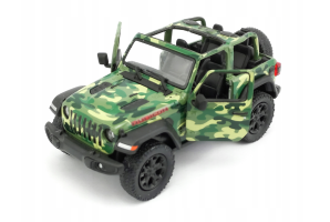 2018 Jeep Wrangler Camo USA Car Model Diecast Toy Open Doors Green 1:34 Kinsmart