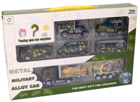 Playset Military 5 Alloy Cars + Lorry/Truck Model Diecast Metal Toy Gift