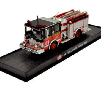 Luverne Pumper 1998 American Fire Truck Car Model Diecast Metal Amercom 1:64