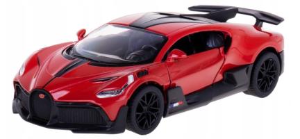 Bugatti Divo Italian Sports Car Model Diecast Red Toy 1:36 Scale Kinsmart