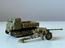 Car Truck Steyr RSO/01 + Pak40 1944 German Wehrmacht Military Model Diecast 1:72