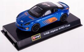 Alpine A110 Cup Number 36 Race Rally Car Model Diecast Toy 1:43 Scale Bburago