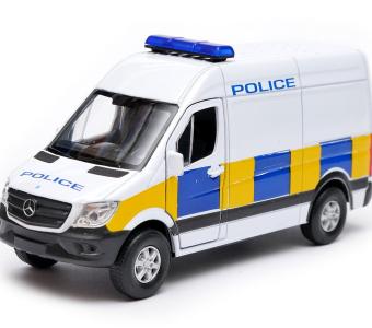 Mercedes-Benz Sprinter PanelVan Police Car Model Metal Diecast Toy 1:34-1:39