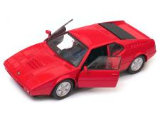 BMW M1 Germany Vintage Sports Car Model Metal Diecast Red 1:34