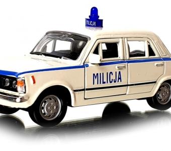 Fiat 125p Police Polish Classic Car Model Metal Diecast Toy Welly 1:34-1:39