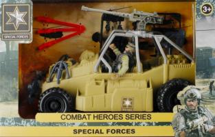 Playset Military Army Combat Heroes Series Transporter Car Big Pieces Toy