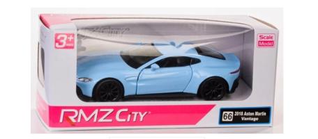 Aston Martin Vantage 2018 British Sports Car Model Diecast Toy Blue RMZ 1:32