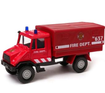 Mercedes-Benz Unimog Fire Brigade Transport German Car Model Diecast Toy Welly