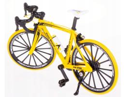 Big Crazy Bicycle Bike Riding Sports Moving Parts Model Toy Diecast Yellow 1:10