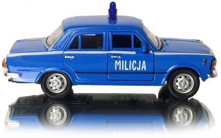 Fiat 125p Police Legendary Polish Car Model Blue Diecast 1:43 Welly