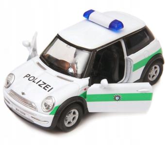 British Mini Cooper Police - Germany Polizei Car Model Diecast Toy 1:34 Welly