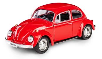 Volkswagen Beetle Legendary Car Model Diecast Red 1:32-1:34 Scale RMZ City